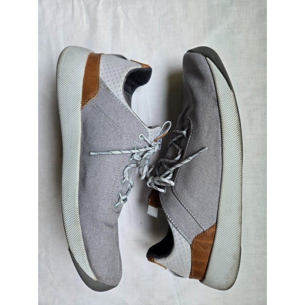 Olukai Mens Nanea Li Sneakers Size 12 M12 Shoes Gray Canvas Sneakers Comfort
